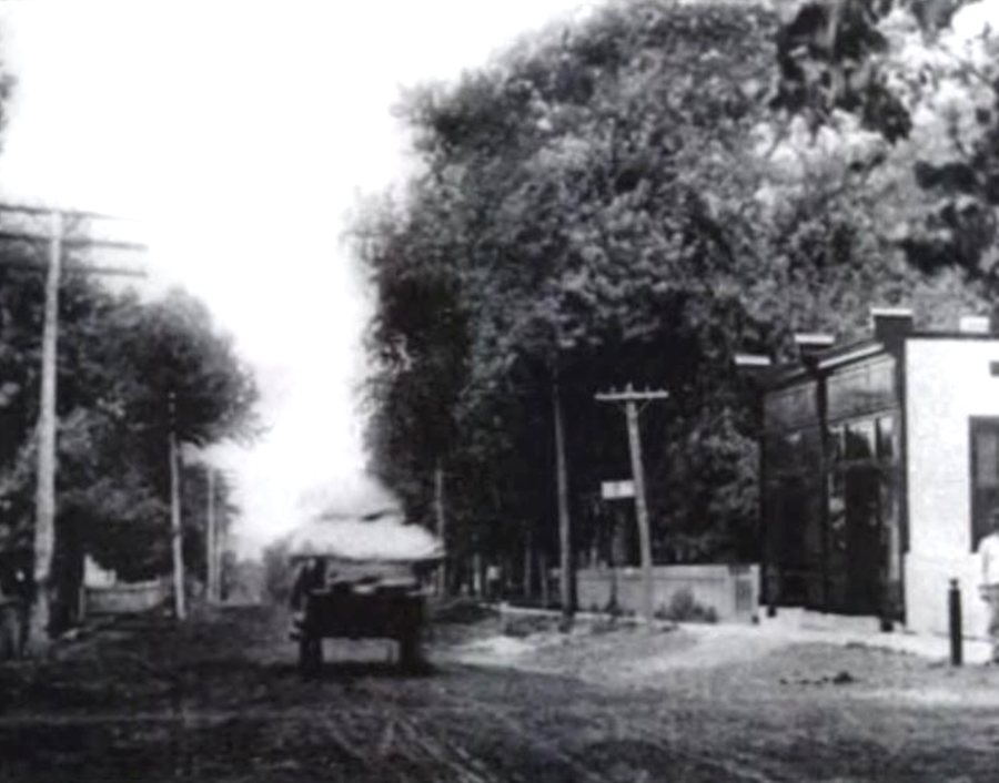 A truck on rue St. Francois in the Village of Florissant